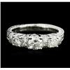 Image 1 : 14KT White Gold 1.12ctw Diamond Ring