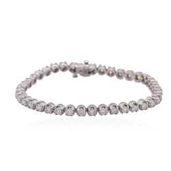 14KT White Gold 4.05ctw Diamond Tennis Bracelet