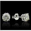 Image 2 : 14KT White Gold 1.97ctw Diamond Stud Earrings