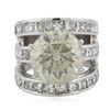 Image 1 : 18KT White Gold 14.79ctw Diamond Ring