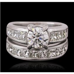 Platinum 3.93ctw Diamond Wedding Set