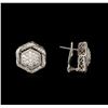 Image 2 : 1.50ctw Diamond Earrings - 14KT White Gold
