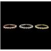 Image 2 : 0.54ctw Diamond Ring Set of 3 - 14KT Tri Color Gold