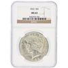 Image 1 : 1922 NGC MS63 Peace Silver Dollar