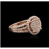 Image 2 : 14KT Rose Gold 0.72ctw Diamond Ring