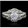 Image 1 : 14KT White Gold 1.12ctw Diamond Ring and Guard