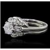 Image 2 : 14KT White Gold 1.12ctw Diamond Ring and Guard