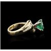 Image 3 : 18KT Yellow Gold 1.85ct Emerald and Diamond Ring