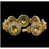 Image 3 : 14KT Yellow Gold 41.72ctw Citrine and Diamond Bracelet