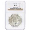 Image 1 : 1923 NGC MS63 Peace Silver Dollar