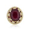 Image 1 : 14KT Yellow Gold 12.34ctw Ruby and Diamond Ring