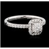 Image 2 : 14KT White Gold 0.61ctw Diamond Ring