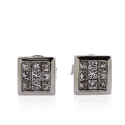 14KT White Gold 0.69ctw Diamond Earrings