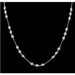 14KT Yellow Gold 2.96ctw Diamond Necklace