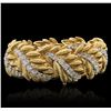 Image 2 : 18KT Yellow and White Gold 8.91ctw Diamond Bracelet