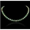 Image 1 : 14KT Yellow Gold 37.26ctw Emerald and Diamond Necklace