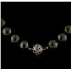 Image 3 : Tahitian Cultured Pearl Necklace With 14KT White Gold Diamond Clasp