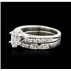 Image 2 : 14KT White Gold 1.52ctw Diamond Wedding Ring Set