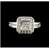 Image 1 : 14KT White Gold 0.75ctw Diamond Ring