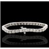 Image 2 : 14KT White Gold 4.54ctw Diamond Tennis Bracelet