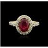 Image 1 : 14KT Yellow Gold 2.35ct Ruby and Diamond Ring