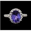 Image 1 : 14KT White Gold 3.10ct Tanzanite and Diamond Ring