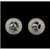 Image 1 : 0.30ctw Diamond Stud Earrings - 14KT White Gold