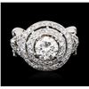 Image 1 : 14KT White Gold GIA Certified 3.01ctw Diamond Ring