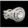 Image 2 : 14KT White Gold GIA Certified 3.01ctw Diamond Ring