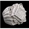 Image 2 : 14KT White Gold 2.77ctw Diamond Ring