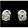 Image 1 : 14KT White Gold 1.03ctw Diamond Solitaire Earrings