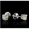 Image 2 : 14KT White Gold 1.03ctw Diamond Solitaire Earrings