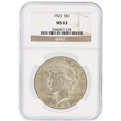 1923 NGC MS63 Peace Silver Dollar