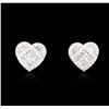 Image 1 : 18KT White Gold 1.17ctw Diamond Earrings