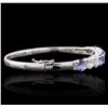 Image 2 : 14KT White Gold 3.85ctw Tanzanite and Diamond Bracelet