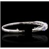 Image 3 : 14KT White Gold 3.85ctw Tanzanite and Diamond Bracelet