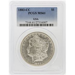 1883-CC PCGS MS61 Morgan Silver Dollar
