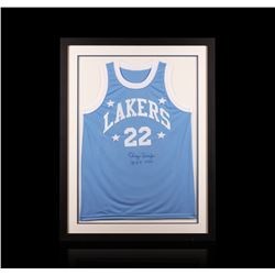Elgin Baylor Framed Autographed Jersey