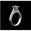 Image 3 : 14KT White Gold 1.37ct Tanzanite and Diamond Ring