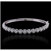 Image 1 : 14KT White Gold 2.30ctw Diamond Bangle Bracelet