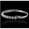 Image 2 : 14KT White Gold 2.30ctw Diamond Bangle Bracelet