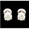 Image 1 : 14KT White Gold 1.47ctw Diamond Stud Earrings