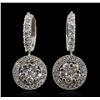 Image 1 : 14KT White Gold 3.41ctw Diamond Earrings