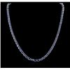 Image 1 : 14KT White Gold 36.62ctw Blue Sapphire Necklace