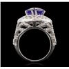 Image 3 : 14KT White Gold 9.78ct Tanzanite and Diamond Ring