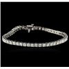 Image 1 : 14KT White Gold 5.73ctw Diamond Tennis Bracelet