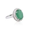 Image 2 : 14KT White Gold 5.95ct Emerald and Diamond Ring