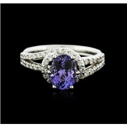 14KT White Gold 2.13ct Tanzanite and Diamond Ring