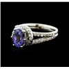 Image 2 : 14KT White Gold 2.13ct Tanzanite and Diamond Ring