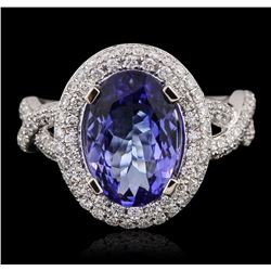 18KT White Gold 2.79ct Tanzanite and Diamond Ring